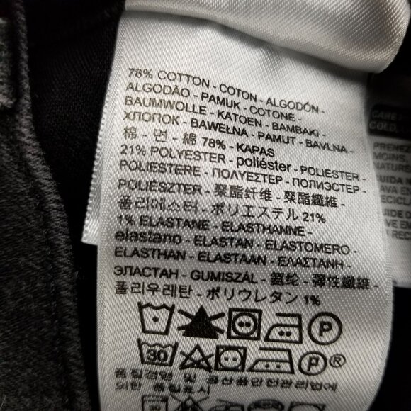 Levis Jeans Womens 33 Black 505 Straight Leg Stretch Denim - Picture 11 of 13